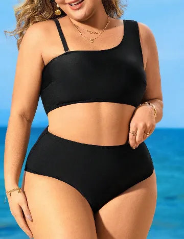 Costum de baie SHEIN CURVE, negru