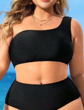 Costum de baie SHEIN CURVE, negru