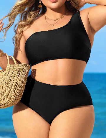 Costum de baie SHEIN CURVE, negru