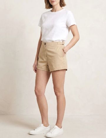 Pantaloni scurti Zara, crem