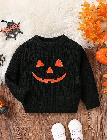 Pulover Shein Kids, negru
