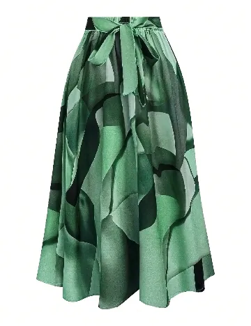 Fusta SHEIN CURVE, verde