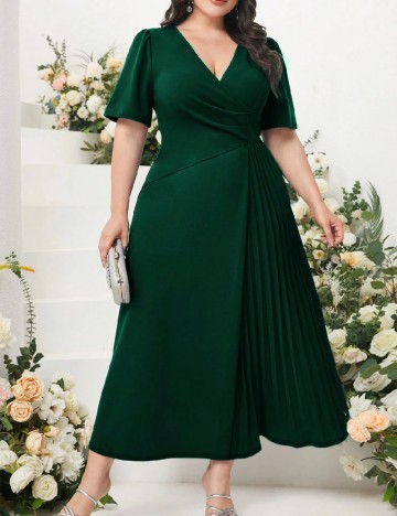 Rochie lunga SHEIN CURVE, verde