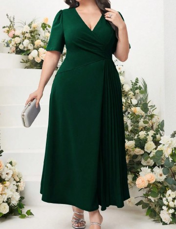 Rochie lunga SHEIN CURVE, verde