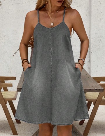 Rochie scurta SHEIN, gri