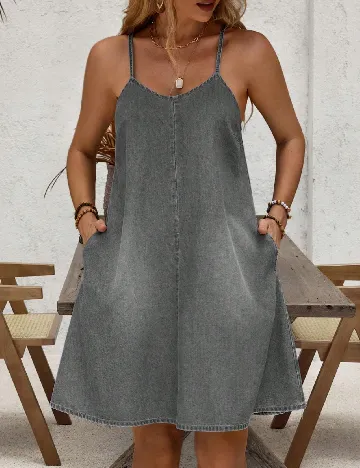 Rochie scurta SHEIN, gri