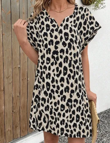 Rochie scurta Emery Rose, animal print