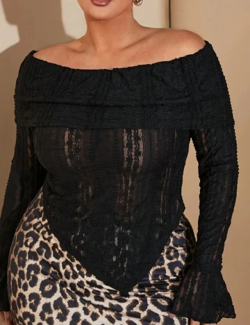 Bluza SHEIN CURVE, negru