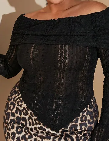 Bluza SHEIN CURVE, negru