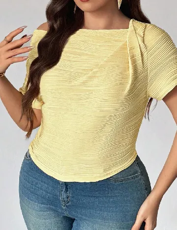 Tricou SHEIN CURVE, galben