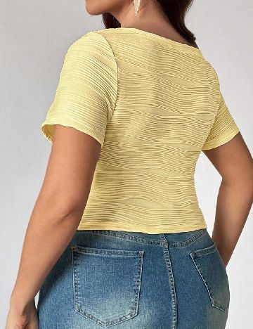 Tricou SHEIN CURVE, galben