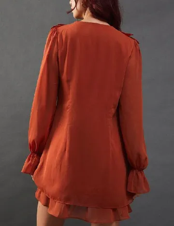 Rochie scurta WAREHOUSE, caramiziu