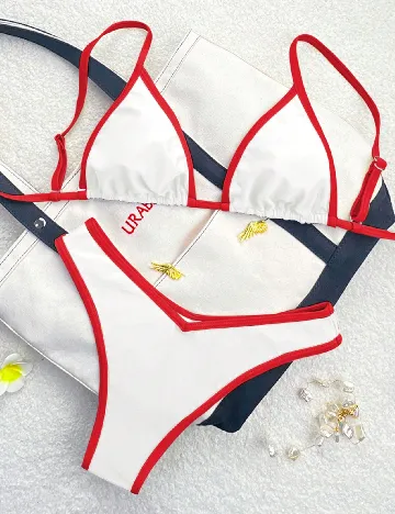 Costum de baie SHEIN, alb