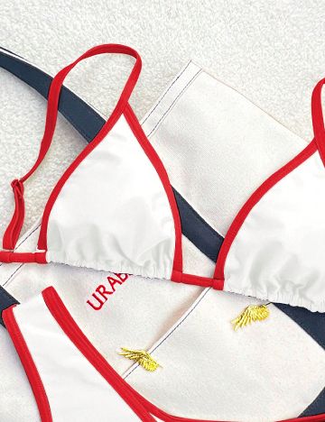 Costum de baie SHEIN, alb