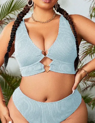 Costum de baie SHEIN CURVE, albastru
