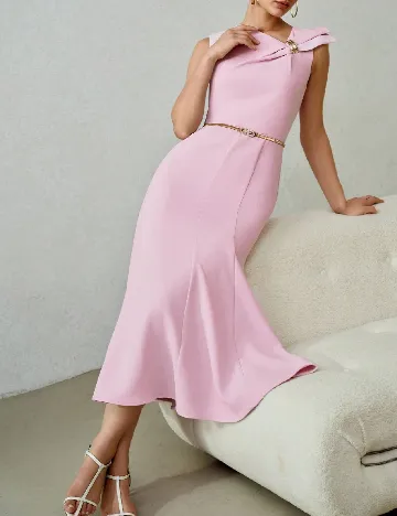Rochie medie MOTF, roz