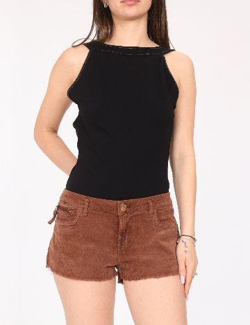 Pantaloni scurti Bershka, maro