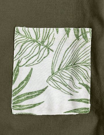 Pijama SHEIN, alb/verde