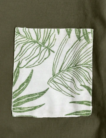 Pijama SHEIN, alb/verde