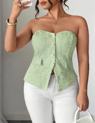 Top SHEIN CURVE, verde