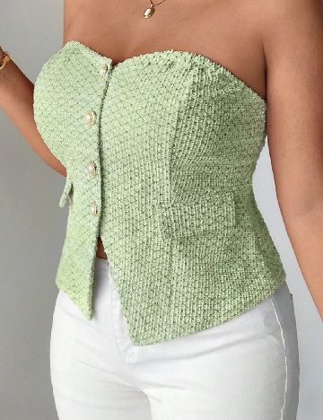Top SHEIN CURVE, verde