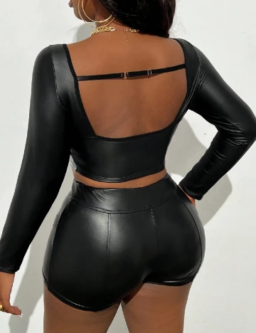 Top SHEIN CURVE, negru