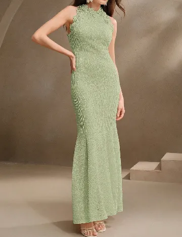 Rochie lunga Anewsta, verde
