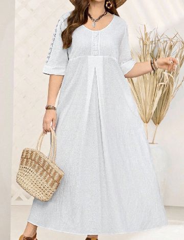 Rochie lunga SHEIN CURVE, alb