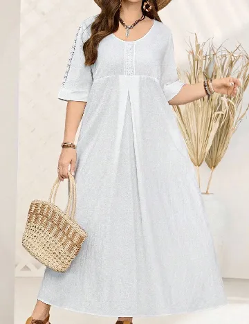 Rochie lunga SHEIN CURVE, alb