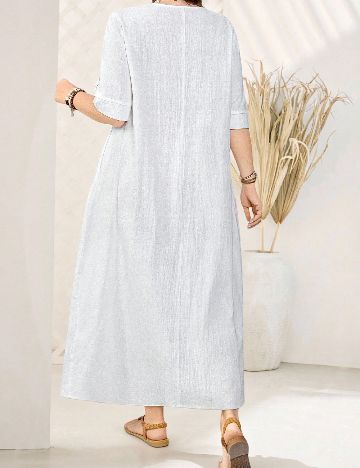Rochie lunga SHEIN CURVE, alb