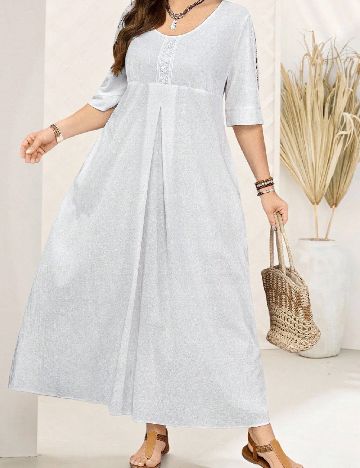 Rochie lunga SHEIN CURVE, alb