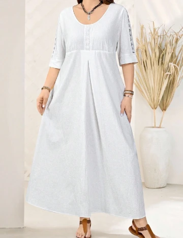 Rochie lunga SHEIN CURVE, alb