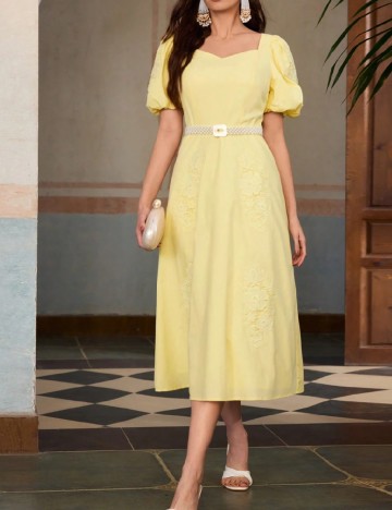 Rochie medie MOTF, galben