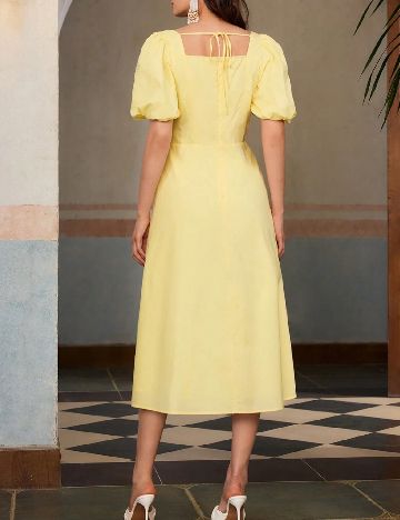 Rochie medie MOTF, galben