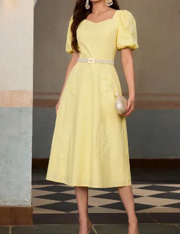 Rochie medie MOTF, galben