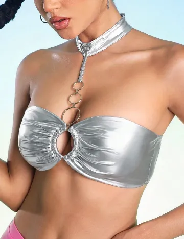 Top SHEIN, argintiu