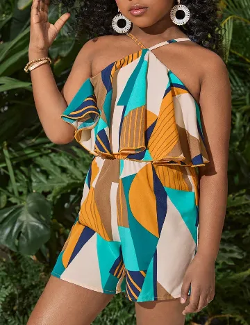 Salopeta Shein Kids, mix culori