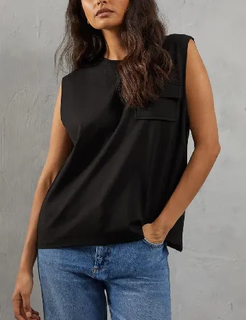 Top WAREHOUSE, negru