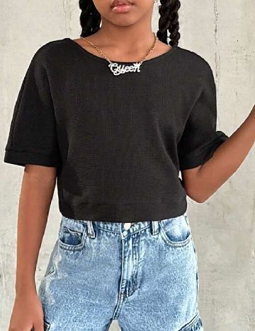 Tricou Shein Kids, negru