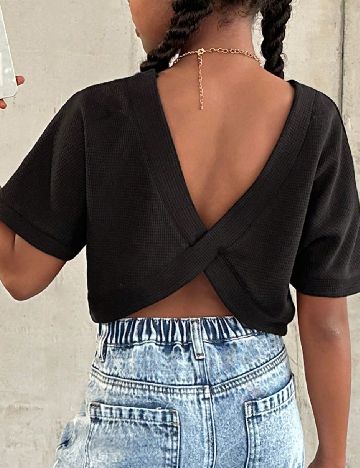 Tricou Shein Kids, negru