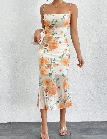Rochie medie SHEIN, floral print
