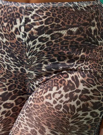 Pantaloni trei sferturi SHEIN, animal print