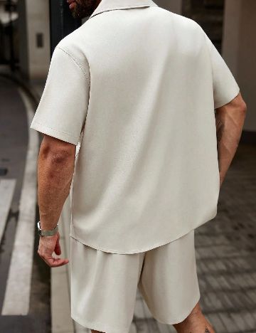 Compleu SHEIN Plus Size Men, bej