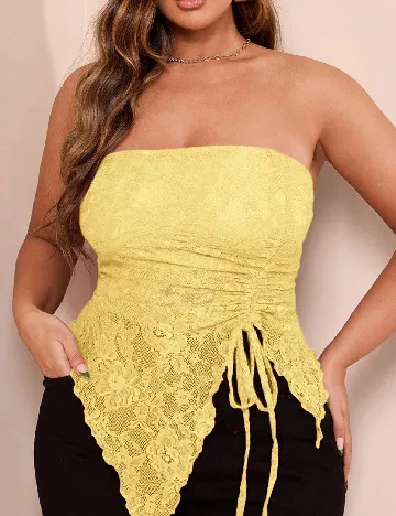 Top SHEIN CURVE, galben