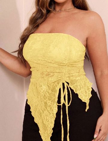 Top SHEIN CURVE, galben