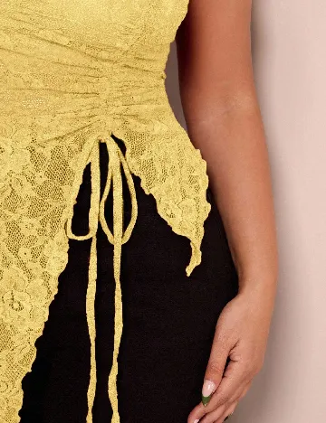 Top SHEIN CURVE, galben