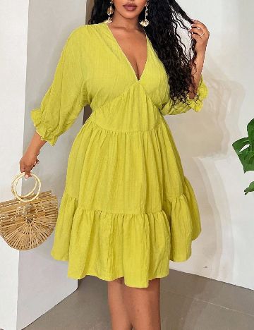 Rochie scurta SHEIN CURVE, verde