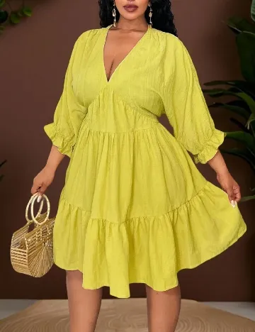 Rochie scurta SHEIN CURVE, verde