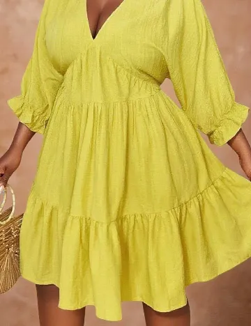 Rochie scurta SHEIN CURVE, verde