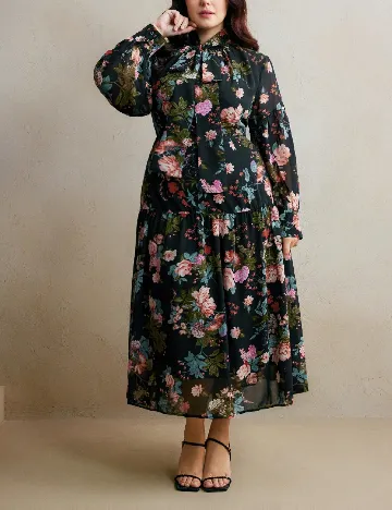 Rochie lunga SHEIN CURVE, floral print
